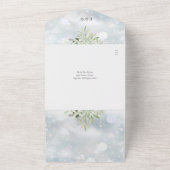 Wintergroen QR Code Monogram Bruiloft All In One Uitnodiging (Buitenkant)