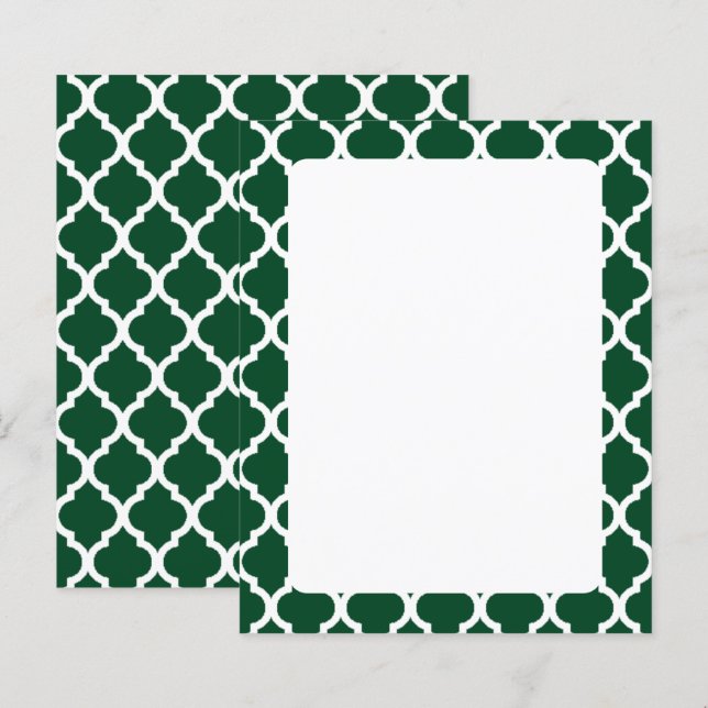 Wintergroen Quatrefoil Patroon (Voorkant / Achterkant)