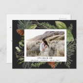 wintergroen redt het briefkaart van de datumfoto (Voorkant / Achterkant)