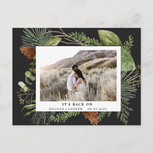 wintergroen redt het briefkaart van de datumfoto (Voorkant)