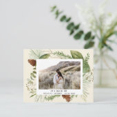 wintergroen redt het briefkaart van de datumfoto (Staand voorkant)