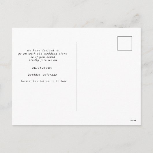 wintergroen redt het briefkaart van de datumfoto (Achterkant)