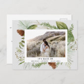 wintergroen redt het briefkaart van de datumfoto (Voorkant / Achterkant)