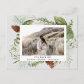 wintergroen redt het briefkaart van de datumfoto (Voorkant)