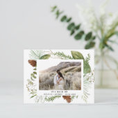 wintergroen redt het briefkaart van de datumfoto (Staand voorkant)