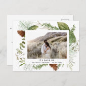 wintergroen redt het briefkaart van de datumfoto (Voorkant / Achterkant)