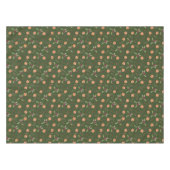 Wintergroen Sinaasappel en Spice Groene Vakantie Tafelkleed (Voorkant (Horizontaal))