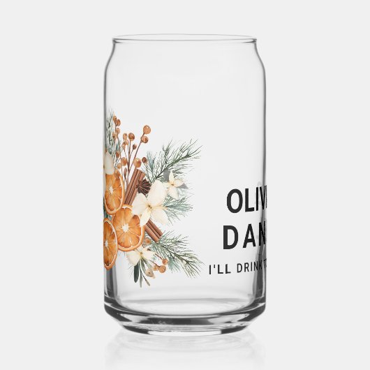 Wintergroen Trouwbekers Blikvorm Glas (Links)