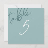 Wintergroen, Trouwtafel nummer Kaart (Achterkant)