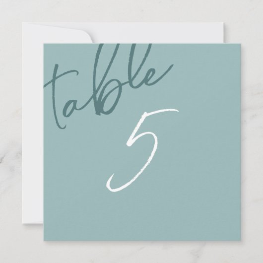 Wintergroen, Trouwtafel nummer Kaart (Voorkant)