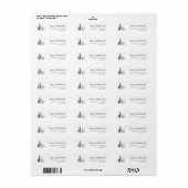 wintergroen vakantielabel etiket (Full Sheet)