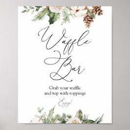 Wintergroen Waffelbar-podiumbord Poster