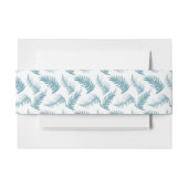 Wintergroenblijvend gebladerte waterverf blauw uitnodigingen wikkel (Voorkant Voorbeeld)