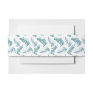 Wintergroenblijvend gebladerte waterverf blauw uitnodigingen wikkel