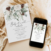 Wintergroenblijvende baby zijn koude buiten baby s kaart