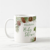 Wintergroene baby shower favoriet mok (Links)