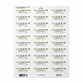 Wintergroene blad terugkeer etiket (Full Sheet)