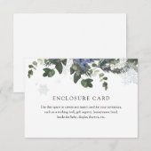 Wintergroene Blauwe Enclosurekaart Informatiekaartje (Voorkant / Achterkant)