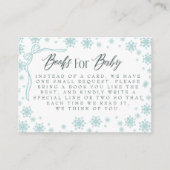 Wintergroene boeken voor Baby Baby shower Informatiekaartje (Voorkant)