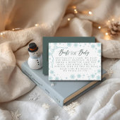 Wintergroene boeken voor Baby Baby shower Informatiekaartje