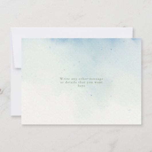 wintergroene dennenbomen sparen de datum save the date (Achterkant)