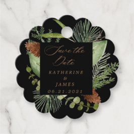 wintergroene elegant behalve datum bedankjes labels