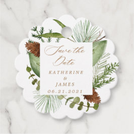 wintergroene elegant behalve datum bedankjes labels