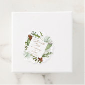 wintergroene elegant behalve datum bedankjes labels (In situ)