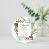 wintergroene elegant behalve de datumfoto kaart (Staand voorkant)