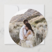 wintergroene elegant behalve de datumfoto kaart (Achterkant)