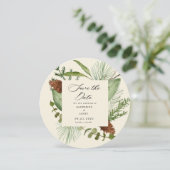 wintergroene elegant behalve de datumfoto kaart (Staand voorkant)