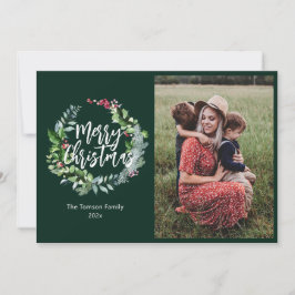 wintergroene foto vakantiekaart feestdagenkaart