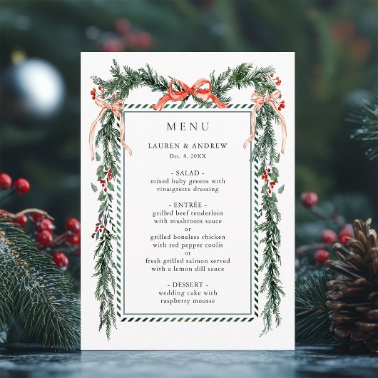 Wintergroene Huwelijksguirlande Menu