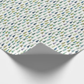 Wintergroene Kerstbomen Cadeaupapier (Hoek)