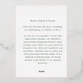 Wintergroene kransframe folie feestdagenkaart (Achterkant)