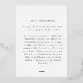 Wintergroene kranslijst folie feestdagenkaart (Achterkant)