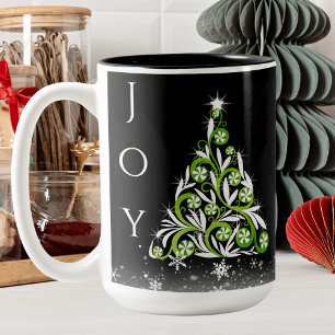 Wintergroene munt Snoep Fancy kerstboom Tweekleurige Koffiemok