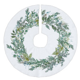 Wintergroene Simpele Kerstkrans Imitatie Linnen Kerstboom Kleed