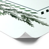 Wintergroene slinger bruiloft welkom Mintgroen Poster (Hoek)