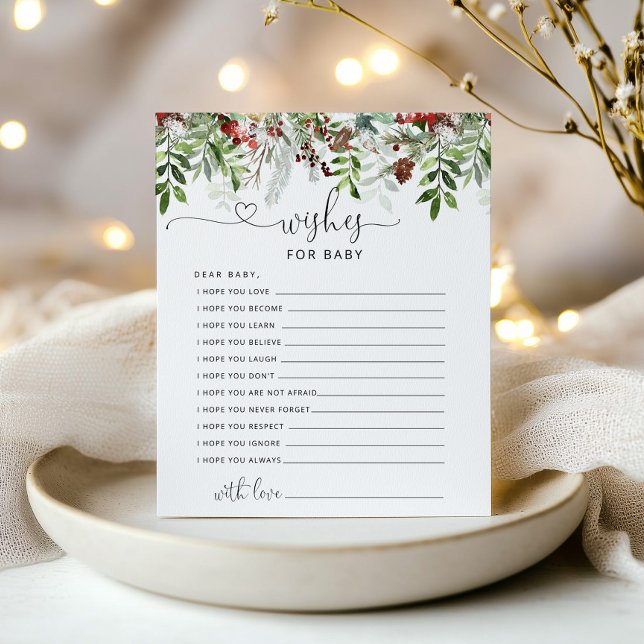 Wintergroene wensen voor baby (Creator heeft geüpload)