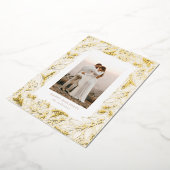 Wintergroenheid kader Botanische Folie Kerstkaart Folie Feestdagenkaart (Gedraaid)