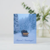 Wintergroet met sneeuw! feestdagenkaart (Staand voorkant)