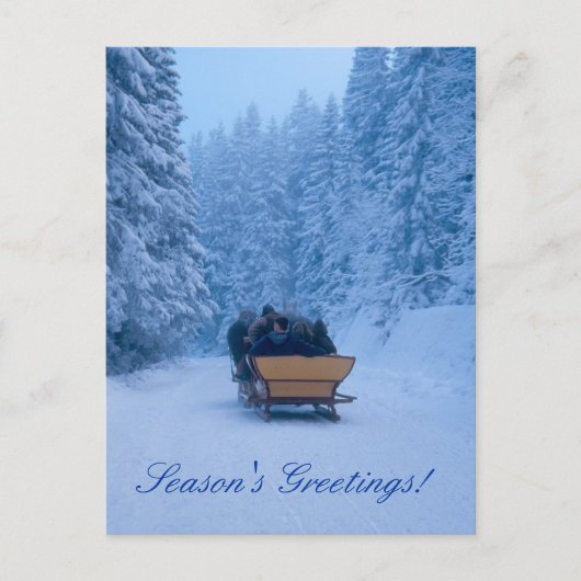 Wintergroet met sneeuw! feestdagenkaart (Voorkant)