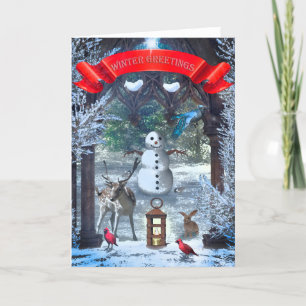 Wintergroeten Feestdagen Kaart