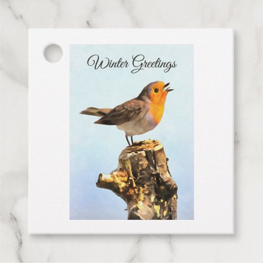 Wintergroeten. Robin zingt Bedankjes Labels (Voorkant)