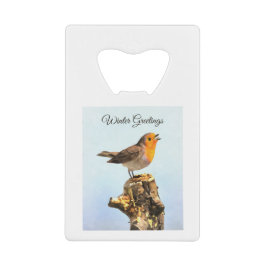 Wintergroeten. Robin zingt  Creditkaart Flessenopener
