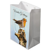 Wintergroeten. Robin zingt Medium Cadeauzakje (Achterkant Gekanteld)