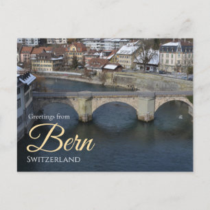 Wintergroeten uit Bern Zwitserland Ansichtkaart Briefkaart