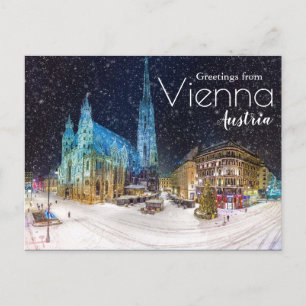 Wintergroeten van Oostenrijk Kerstkaart Briefkaart