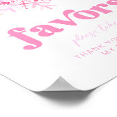 Wintergunstteken | Sneeuwvlok Verjaardagsborden Poster (Hoek)